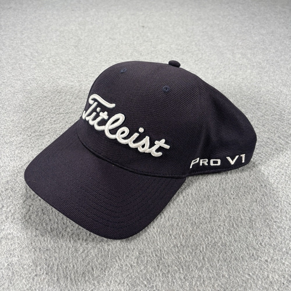 Titleist Golf Hat Mens OSFA Navy Pro V1 FootJoy Performance Adjustable Cap